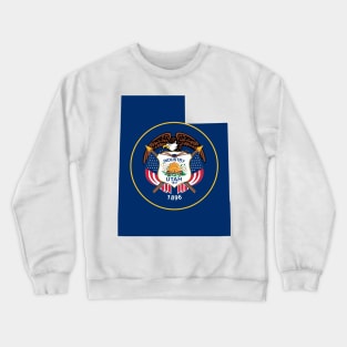 Utah Flag Map Crewneck Sweatshirt